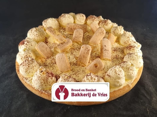 tiramisu vlaai 10/12 pers